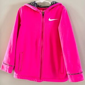 Girls Bright Pink Nike DriFit Full Zip Hoodie Size 6x